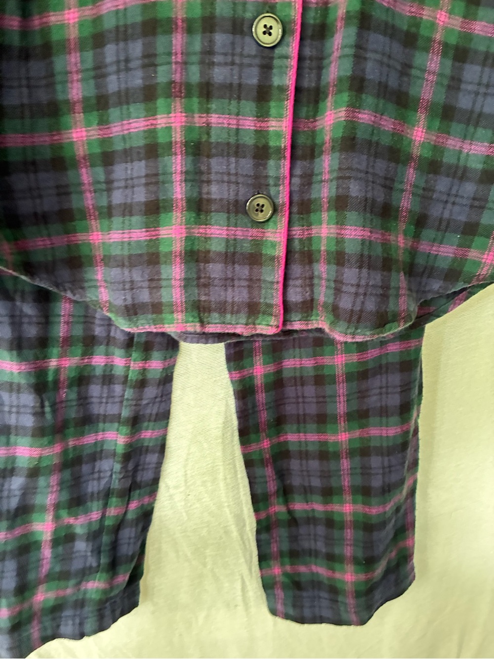 Ralph Lauren Womans Plaid Cotton Flannel Long Sleeve PJs size S Gold Monogram RL - Picture 12 of 13